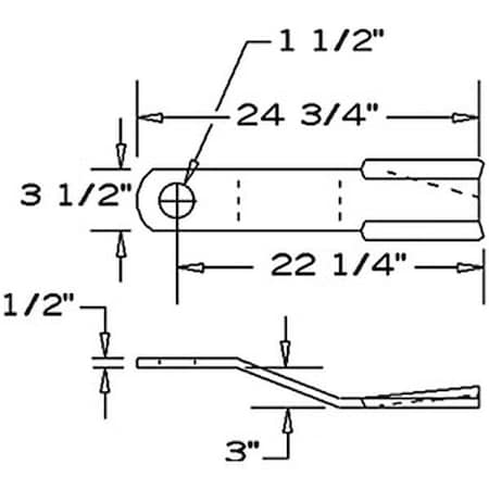 Aftermarket 750787 New Lift Blade Fits Terrain King Rotary Cutter Models X5 TK15 + MOQ20-0048
